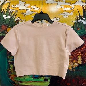 Pale pink crop top